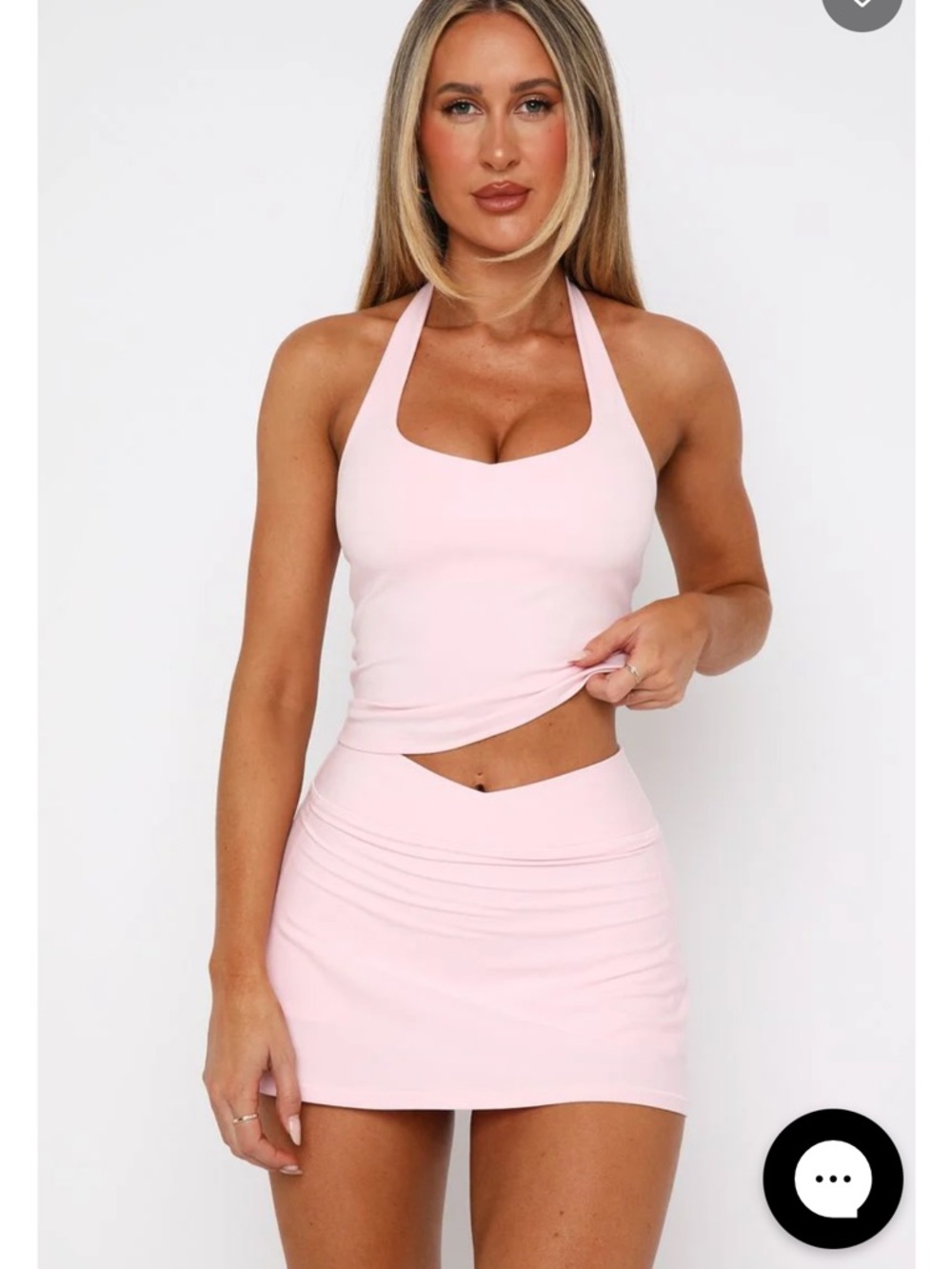 White fox skirt